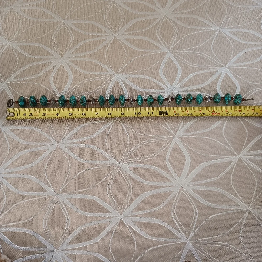 Turquoise and Amber Crystal Choker